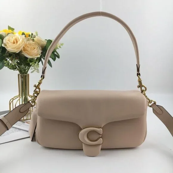 COACH Pillow Tabby 26 Crossbody Shoulder Bag Ivory Brass Leather C0772 OUTLET - Picture 7 of 9